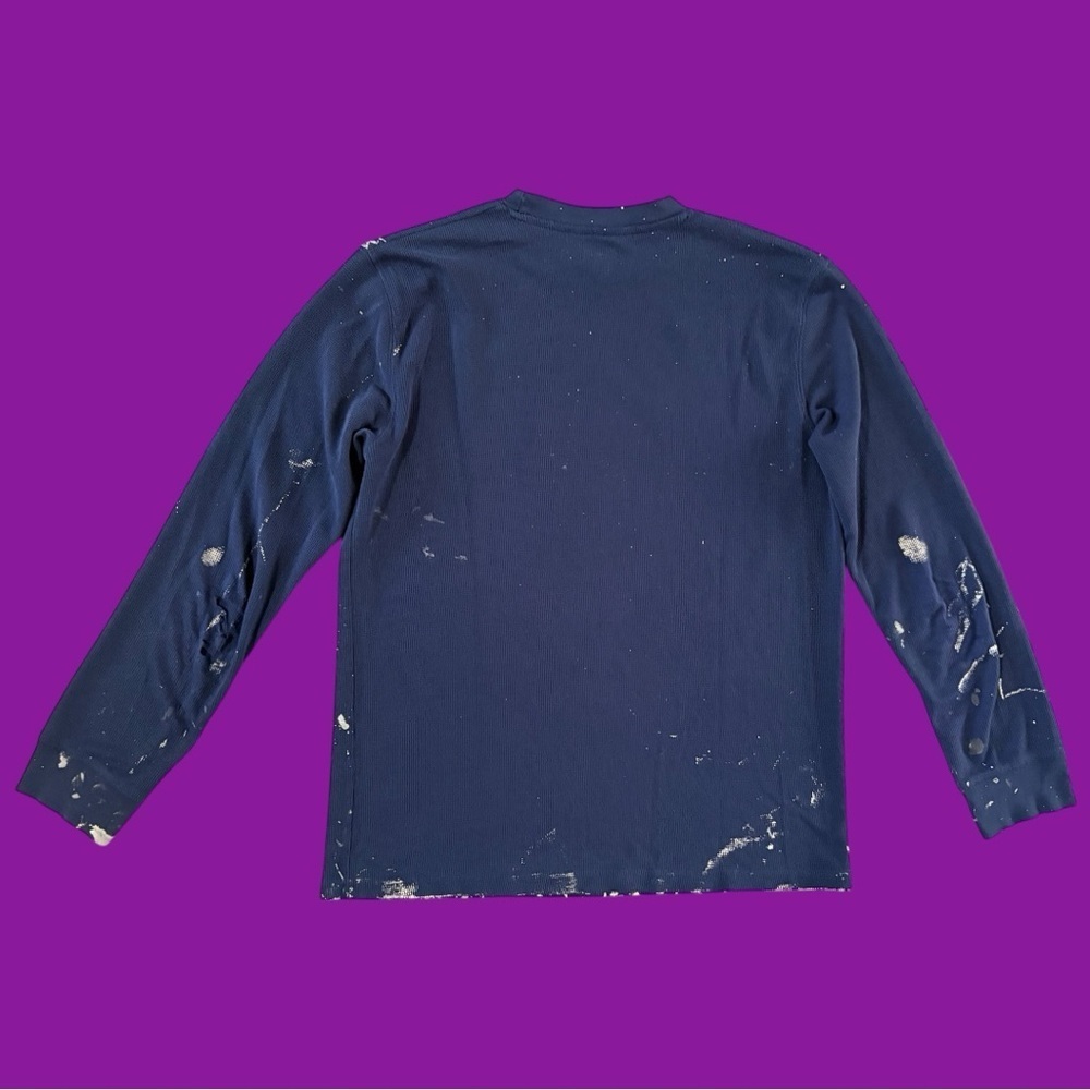 Navy Tapout long sleeve shirt with distressed details - Picture 2 of 5